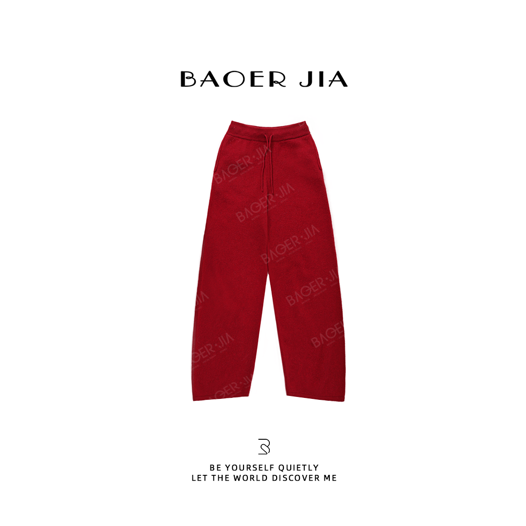 88-宝儿家含幂BC111825411冬季新款兔毛绵羊毛松紧腰舒适亲肤裤子