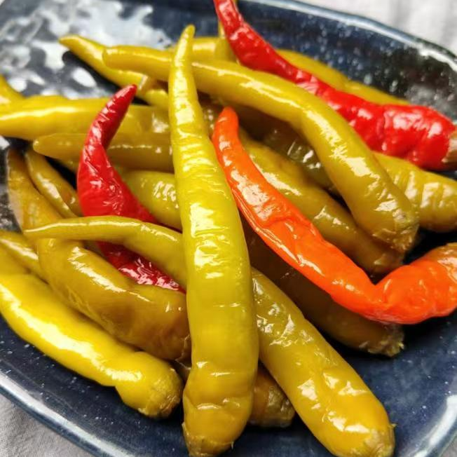 罗山本地老家下饭菜腌辣椒