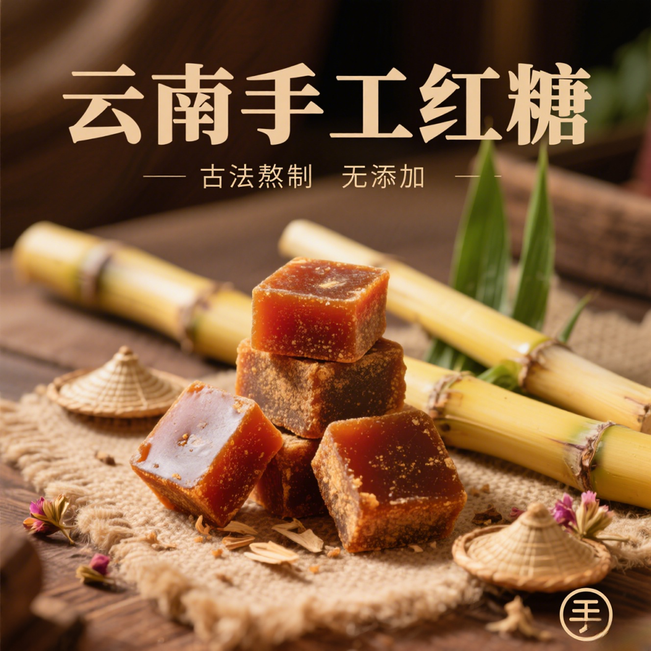 云南古法老红糖块甘蔗红糖茶散装姨妈传统袋装方块