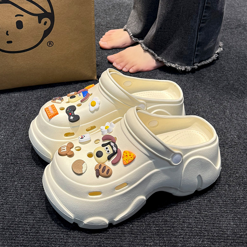 厚底EVA轻便女款踩屎感拖鞋DIY洞洞鞋WJN
