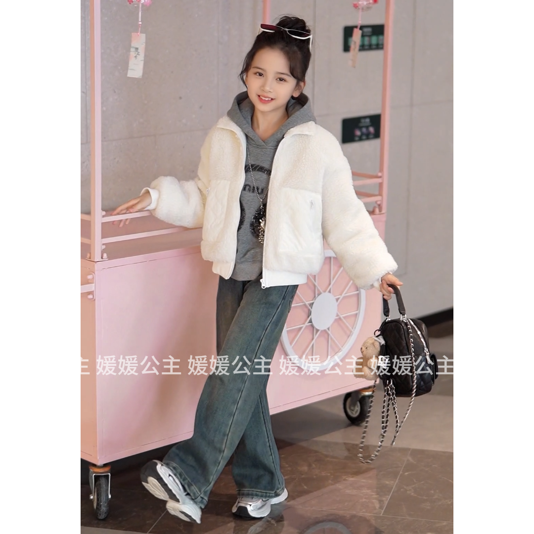 媛媛公主【顶流款】2025冬时尚新品洋气休闲棉服裤子卫衣15416T255