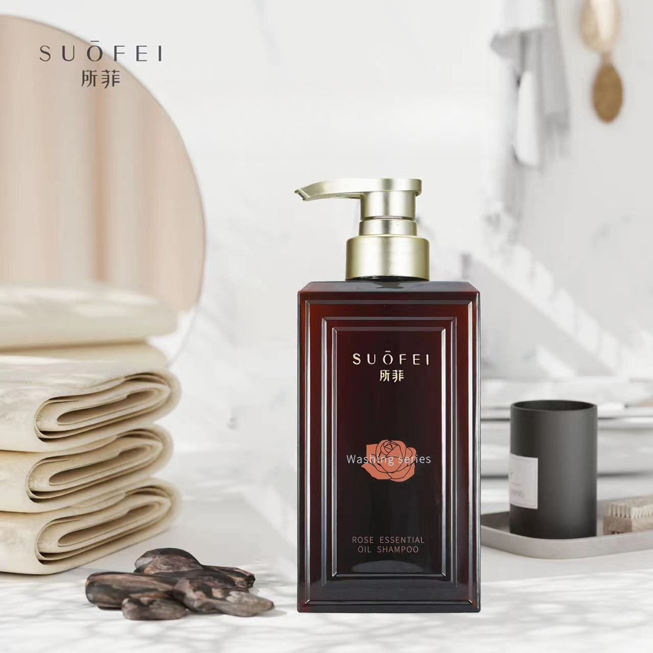 SUOFEI玫瑰精油洗发水