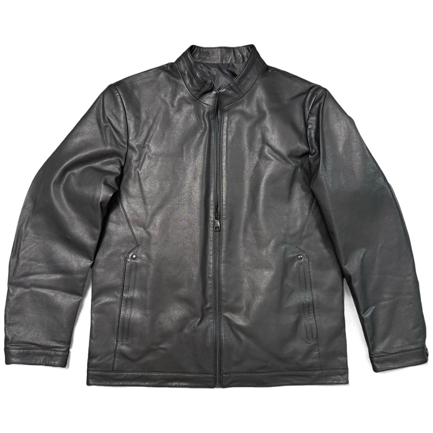 25228绵羊皮全植白鸭绒内胆冬款海宁真皮皮衣修身时尚男款新款