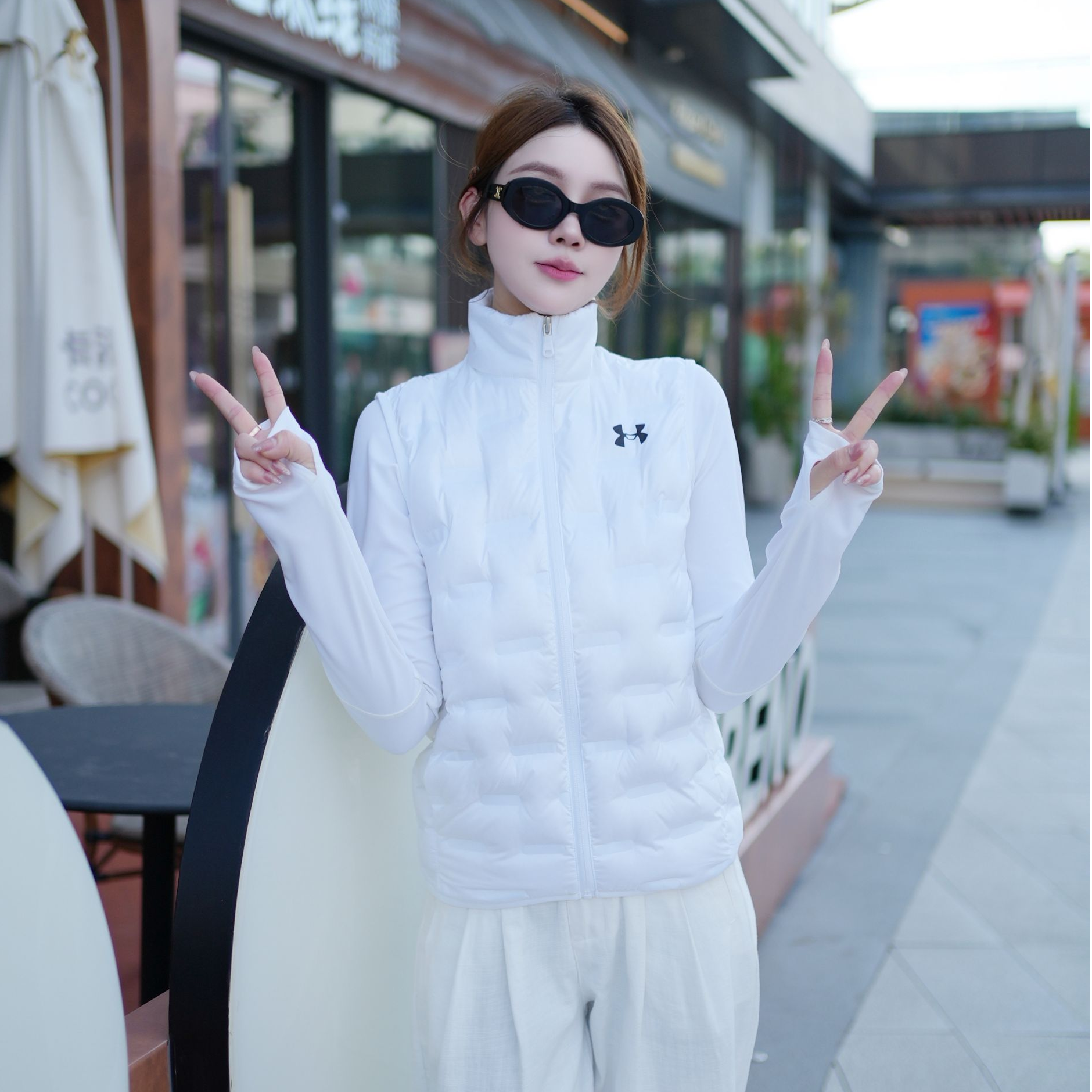 安德玛新款休闲保暖秋冬内胆轻薄鸭绒羽绒马甲防风亲子244105170