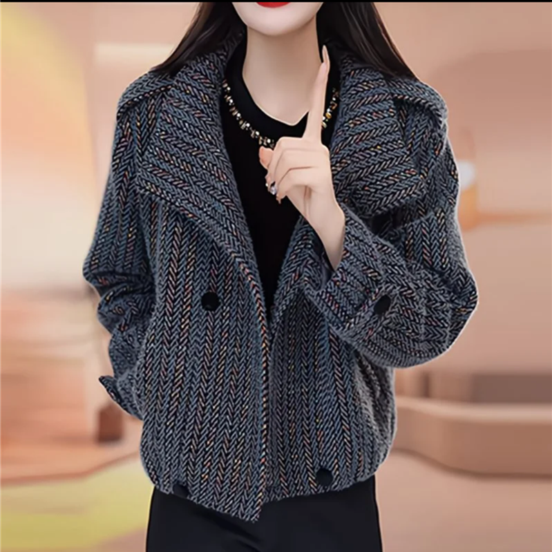 高端小香风毛呢外套女2025秋冬季新款时尚洋气质减龄今年流行上衣