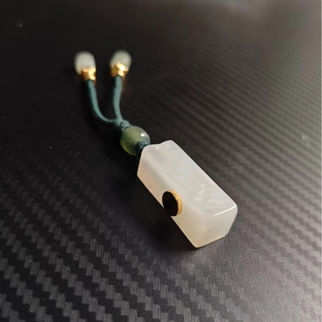 藏式风格白色三通套装方块绿绳三通万向轴柏香籽三通套装百搭配饰