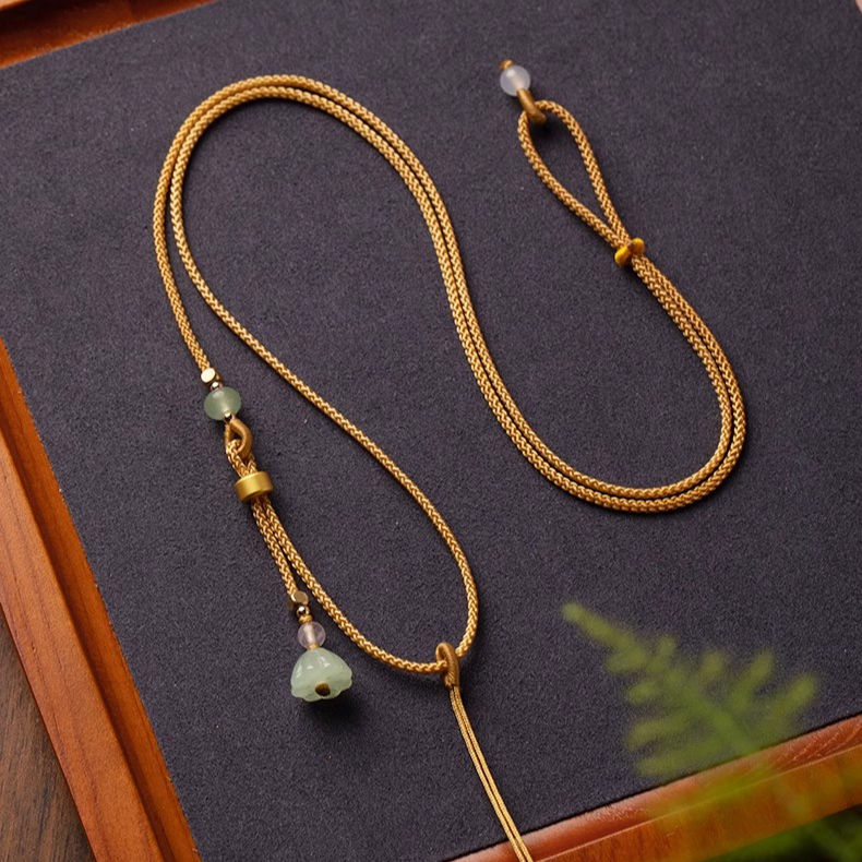 手工编织细款挂件绳diy项链绳平安锁扣唐卡玉挂坠吊坠绳莲蓬挂脖