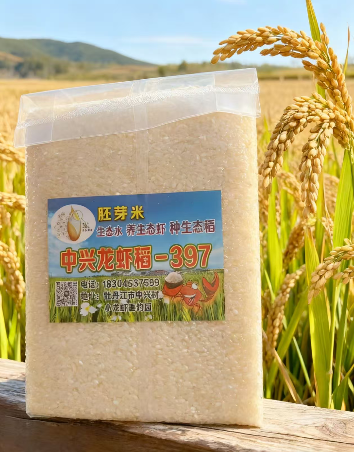 2025年生态胚芽新米自产粗加工不抛光真空5斤2.5kg东北黑龙江大米