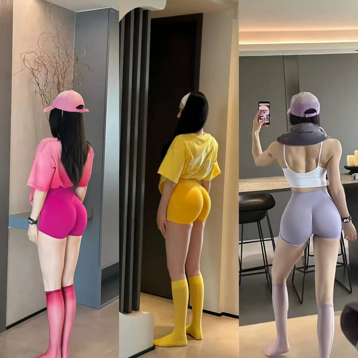 紧身蜜桃提臀夏季短裤女高腰收腹显瘦跑步训练弹力速干健身短裤