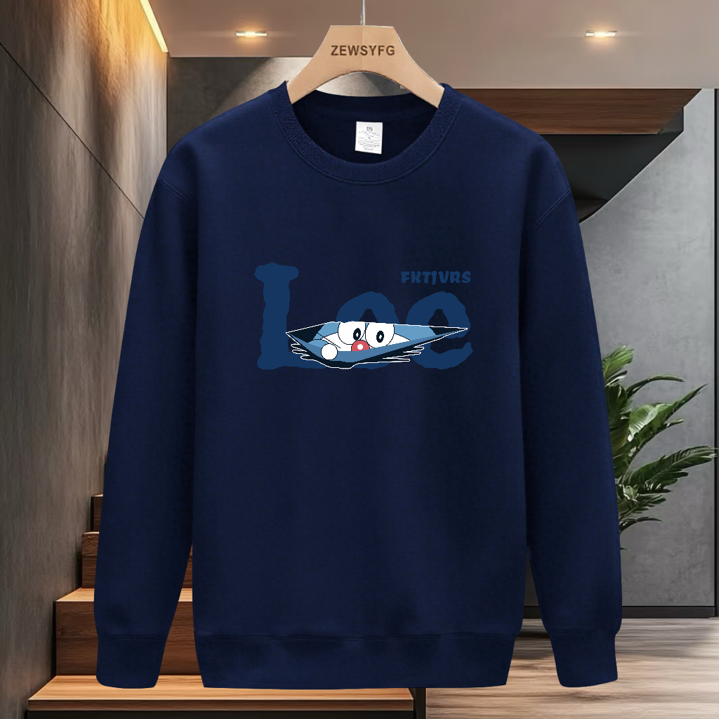 美式痞帅潮流宽松百搭长袖潮牌套头卫衣青年男款休闲加绒圆领上衣