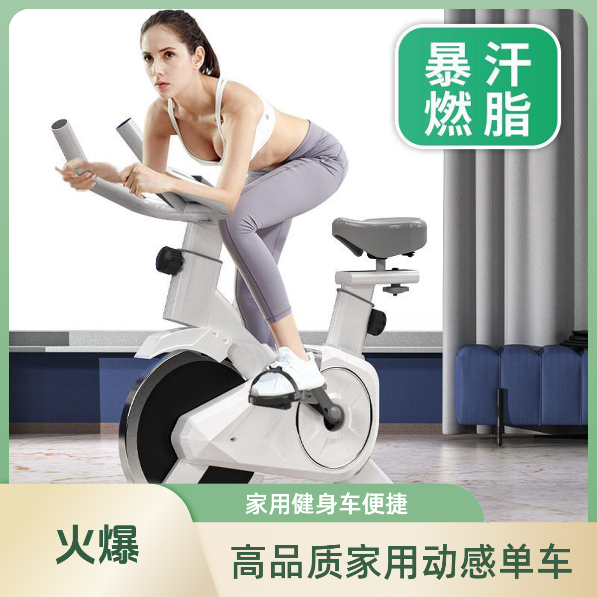 动感单车高品质高承重家用健身器材健身车室内运动锻炼脚踏自行车
