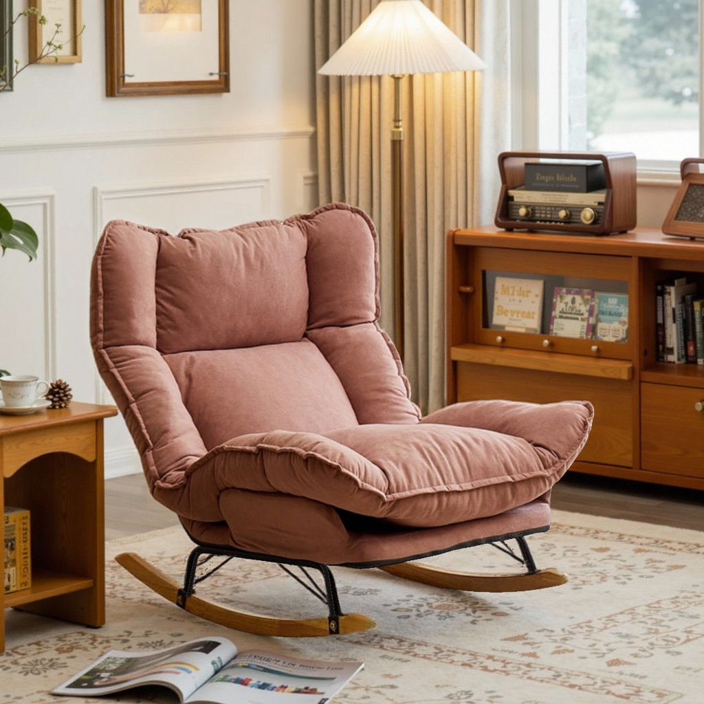 懒人沙发三折叠可调节摇椅懒人小户型阳台休闲椅卧室单人靠背沙发