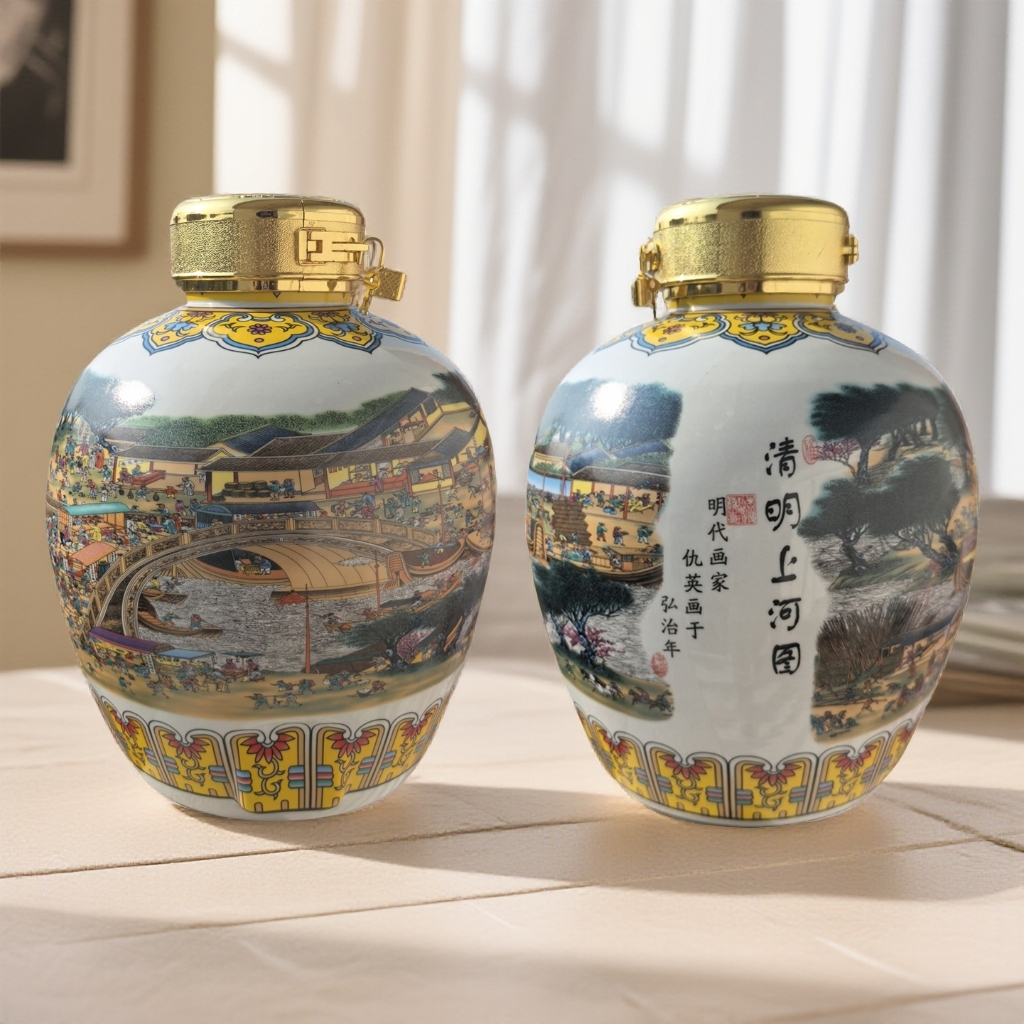 卡卡目陶瓷酒坛子50斤30斤20斤10斤仿古密封酒瓶长期泡酒存酒缸