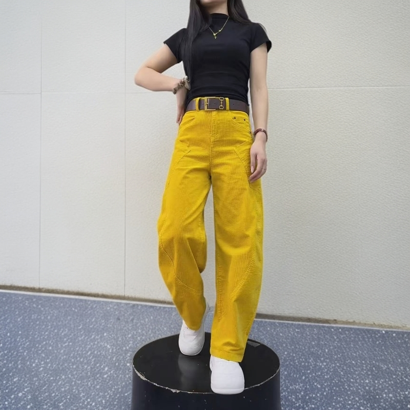 阔腿裤弯刀裤长裤秋季高腰休闲裤潮流时尚女装显瘦百搭遮肉女裤
