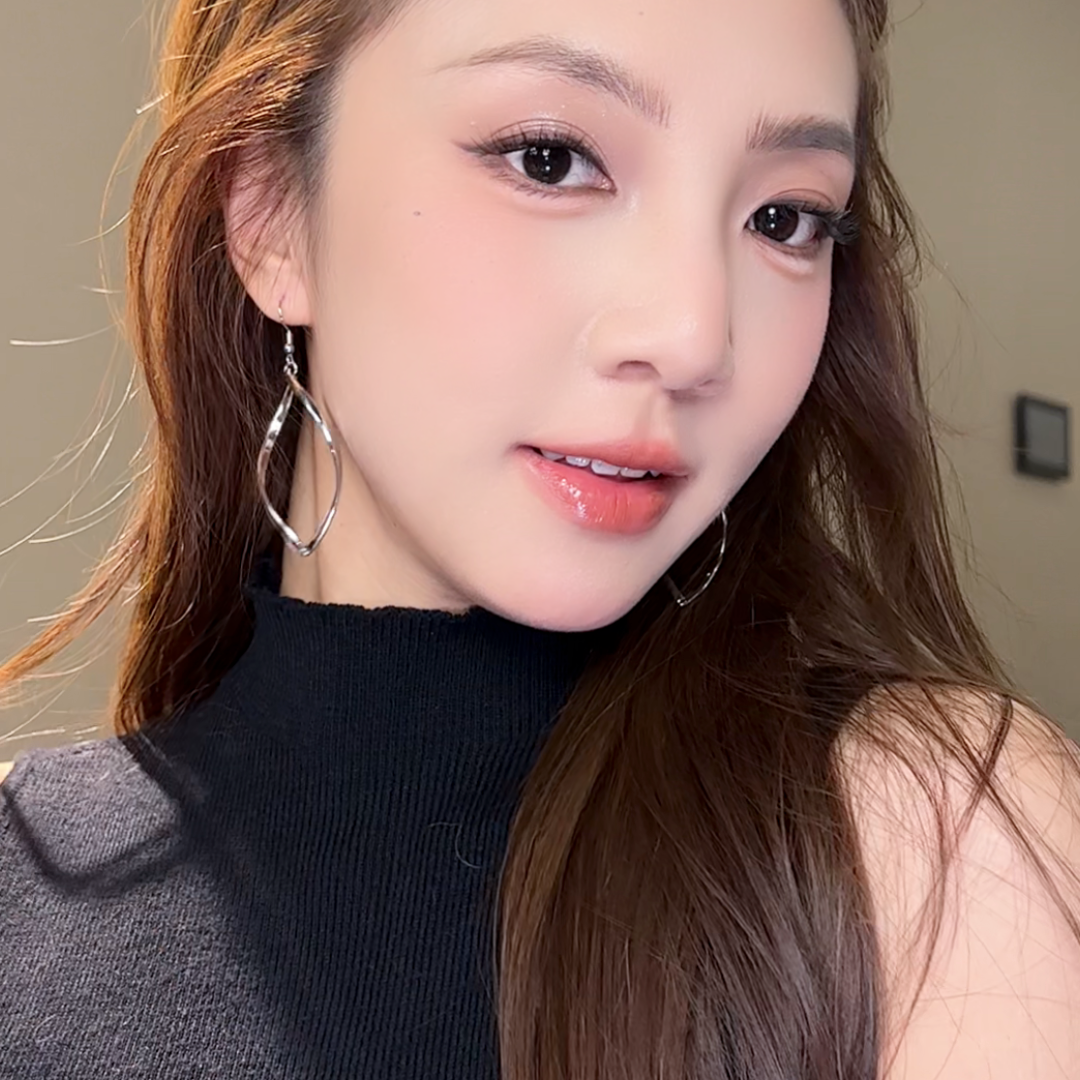 铜合金无非金属耳饰 新款欧美水滴形耳环波浪扭曲超闪亮