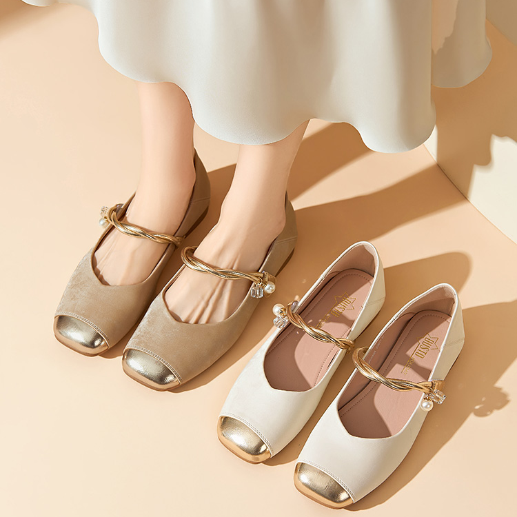 大东玛丽珍女2025秋季气质百搭法式复古单鞋职场增高约会女鞋0230