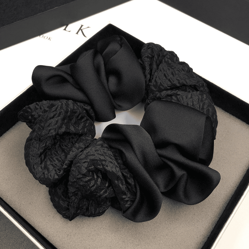 黑色大肠发圈女2025新款高端头绳高级感发绳扎头头花头饰发饰大号
