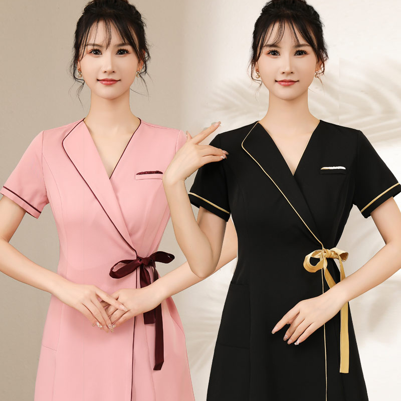 美容师工作服洋气女气质连衣裙裙子职业装美容院皮肤管理夏季裙装