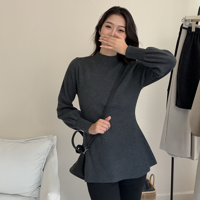 G721#大码女装针织衫女显瘦冬季新款掐腰设计高级感别致减龄上衣