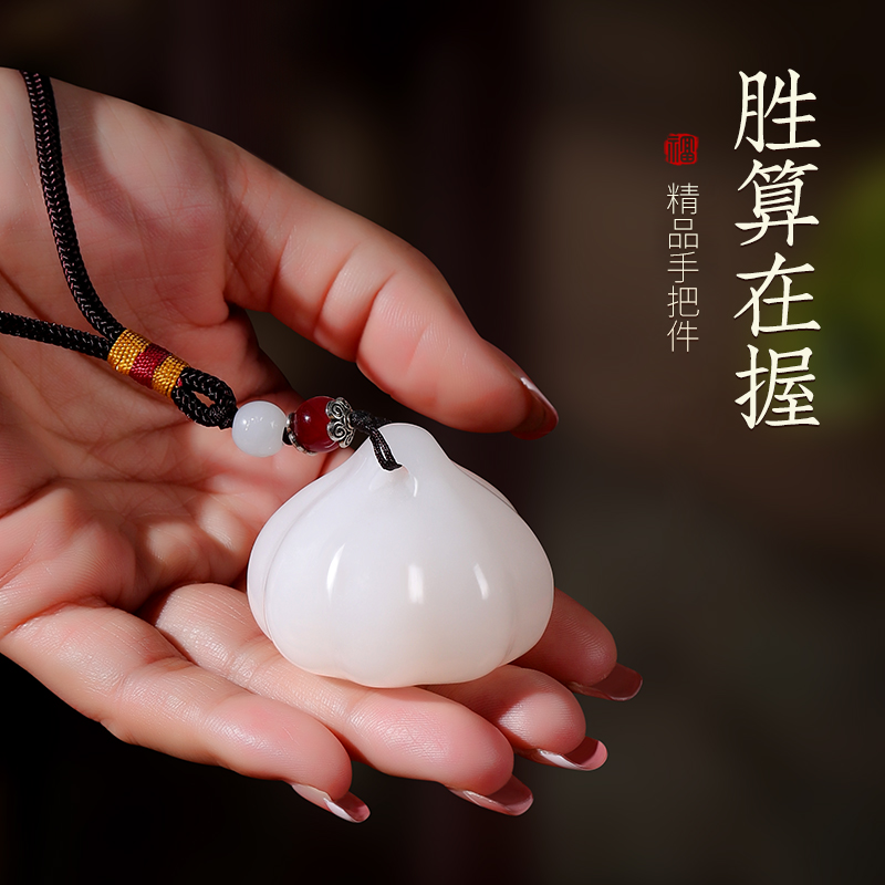天然玉石胜算在握手把件男士随身把玩送朋友领导长辈摆件生日礼物