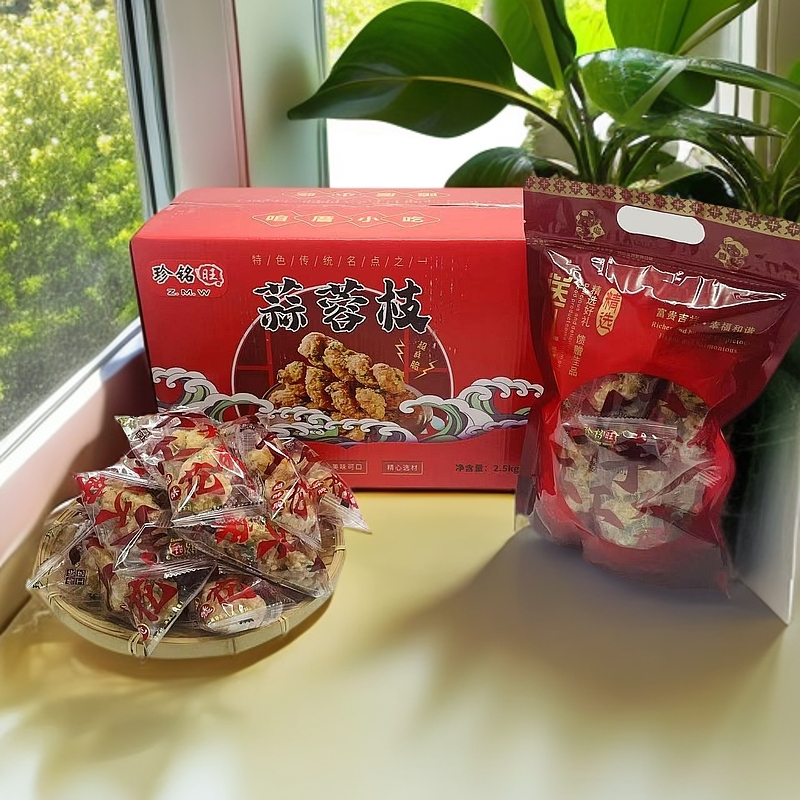 属于闽南人口味的麻花开袋即食手工制作独立包装闽南特产蒜蓉枝