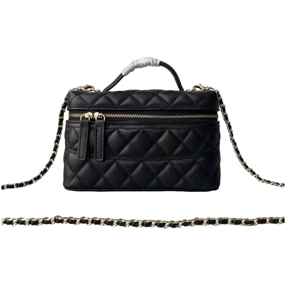 【A090】4407新款小香风鱼子酱饭盒包菱格链条单肩斜跨手拎包