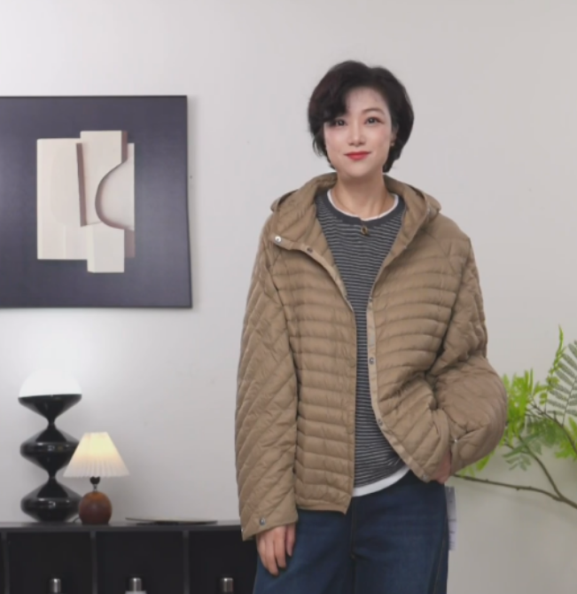 【U.M】连帽蝙蝠袖宽松阔版羽绒服保暖百搭轻保暖