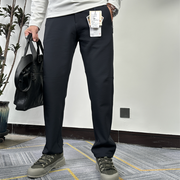 6019男款加绒加厚长裤户外登山软壳速干裤宽松高弹保暖