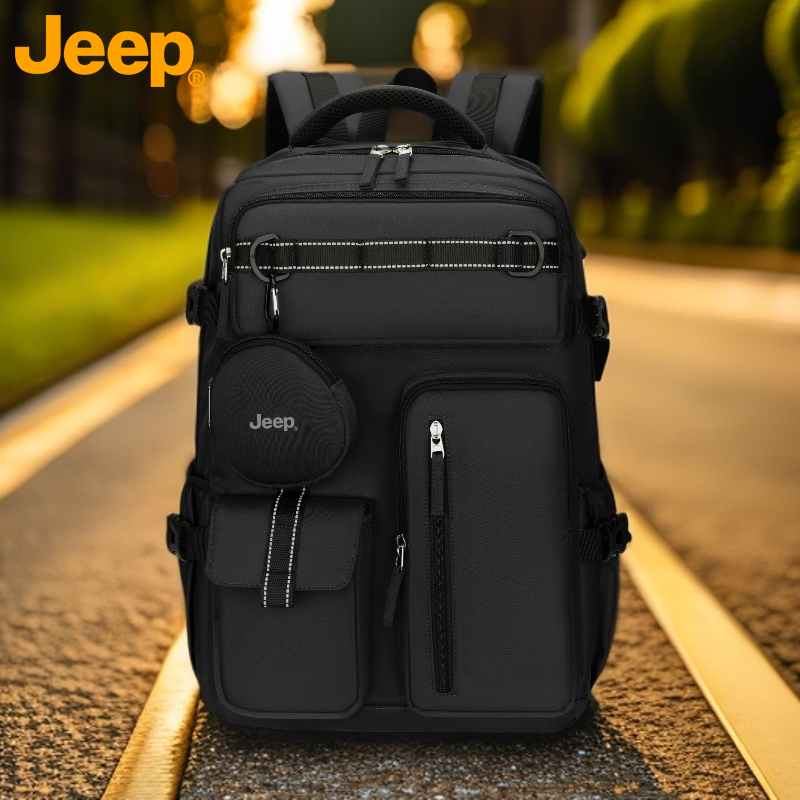 Jeep吉普男女通勤防水户外多功能双肩包休闲旅行包电脑包登山背包
