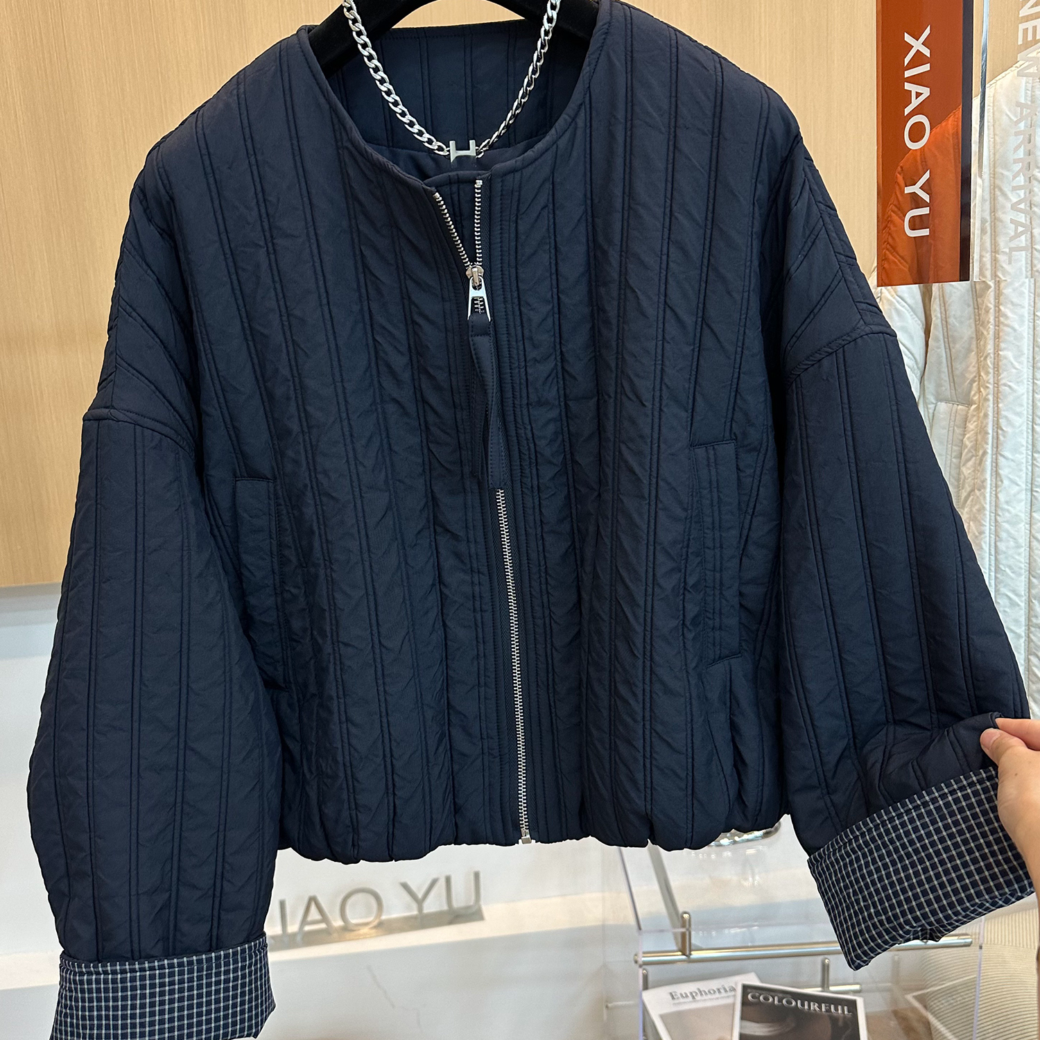 潮流时尚圆领拉链夹克外套女短款上衣2025秋季新款漂亮好看高级感