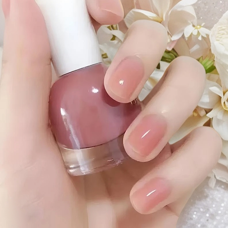 裸粉色免烤快干不掉色指甲油2025夏季新款流行冰透色安全无毒高档