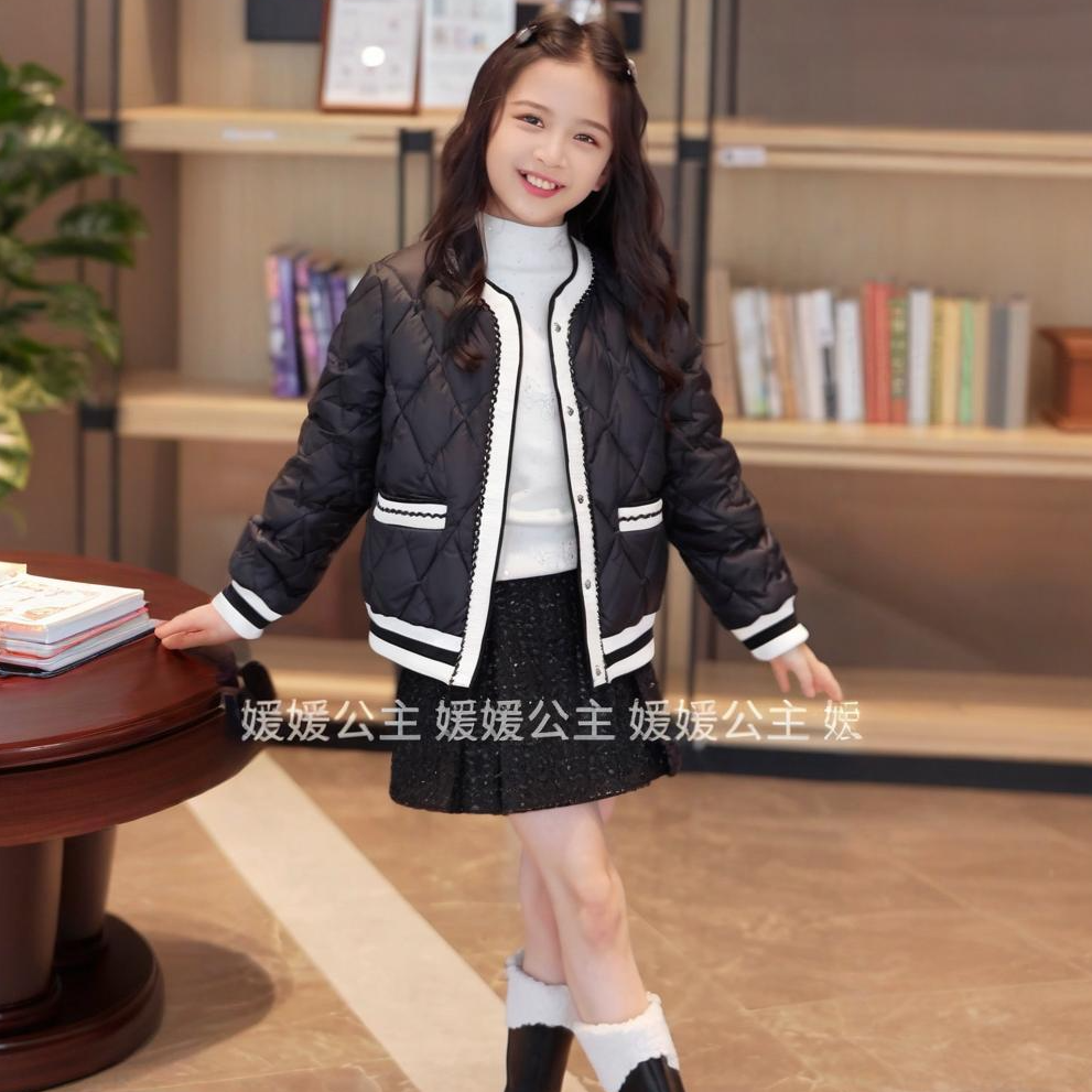 媛媛公主【小香风棉服】2025冬季女童新品小香风棉服外套15416R407