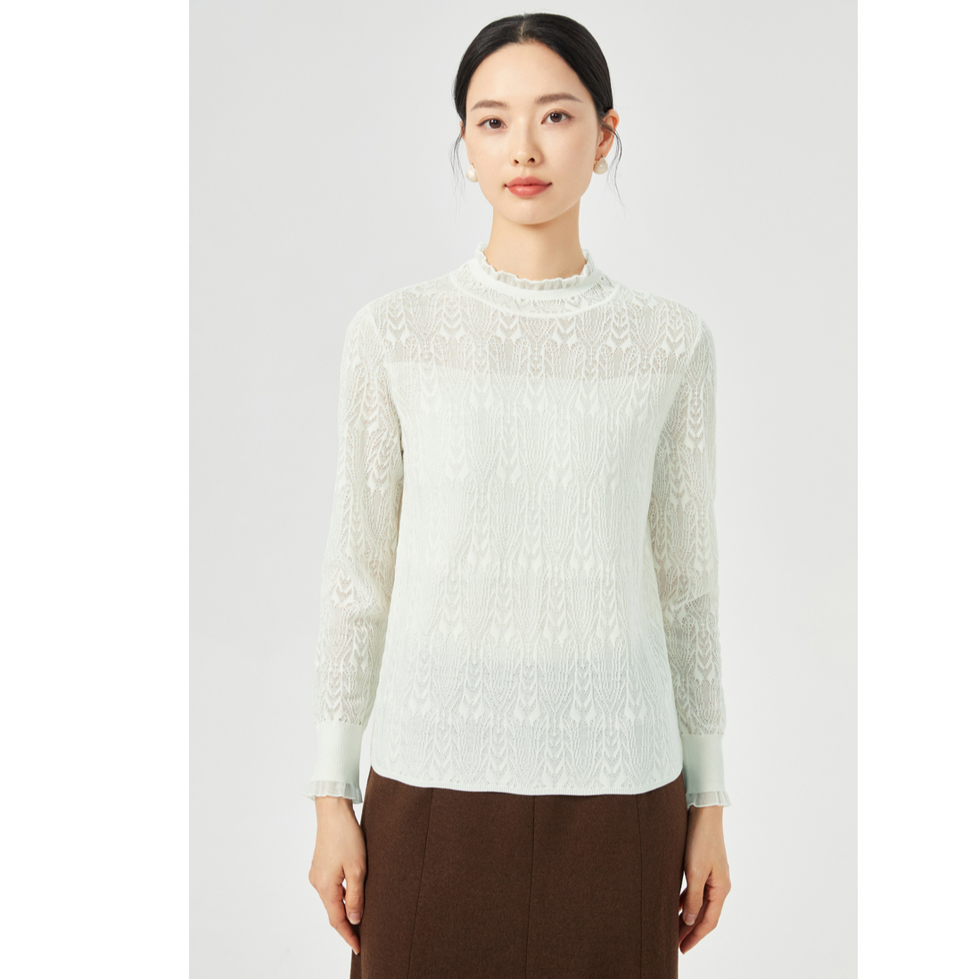 娜尔思气质百搭优雅时尚显瘦女士轻奢优雅通勤针织衫NZ04042W0