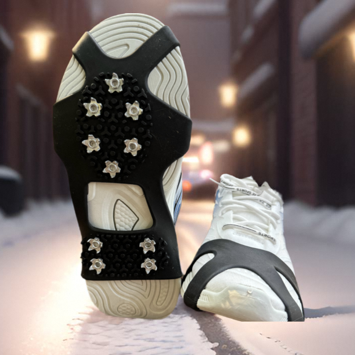 防滑冰爪鞋套老年人儿童户外防摔结冰防雪10齿鞋底钉东北便携锰钢