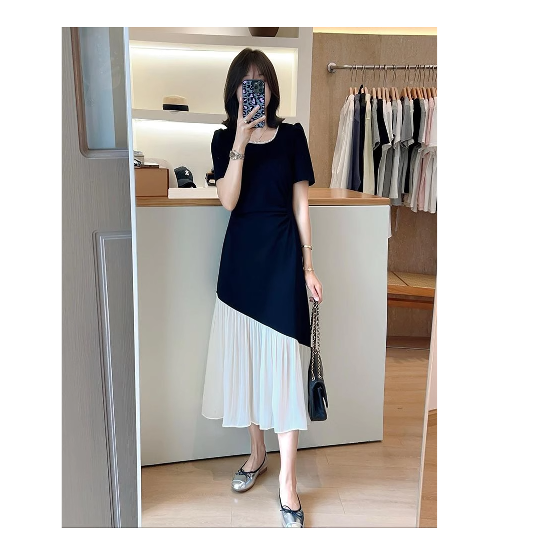 2025超好看的夏季赫本风简单大方的气质小个子黑色连衣裙子长裙女