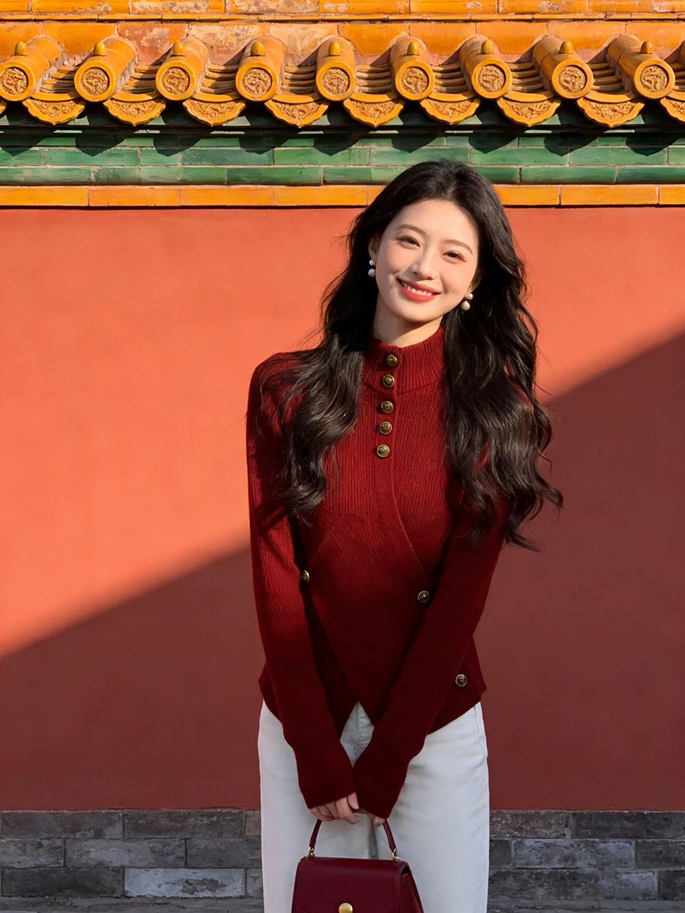 小众设计感半高领长袖针织衫女秋冬新款收腰显瘦软糯内搭打底毛衣