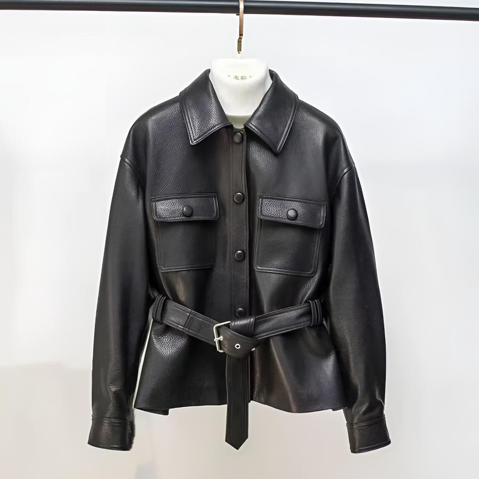 259宋佳同款杨树林海宁冬季皮衣皮夹克皮衣外套女款爆款2025新款