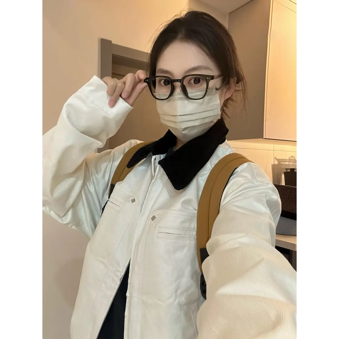 复古巴恩风工装夹克外套女款秋季宽松休闲初秋穿搭翻领撞色棒球服