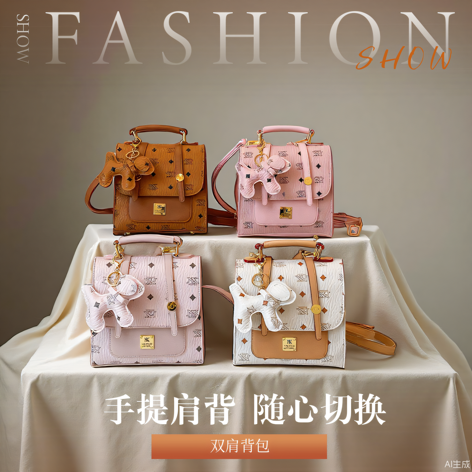 防水耐磨单肩包多功能夏季复古小众简约小包包个性质感盒子包休闲