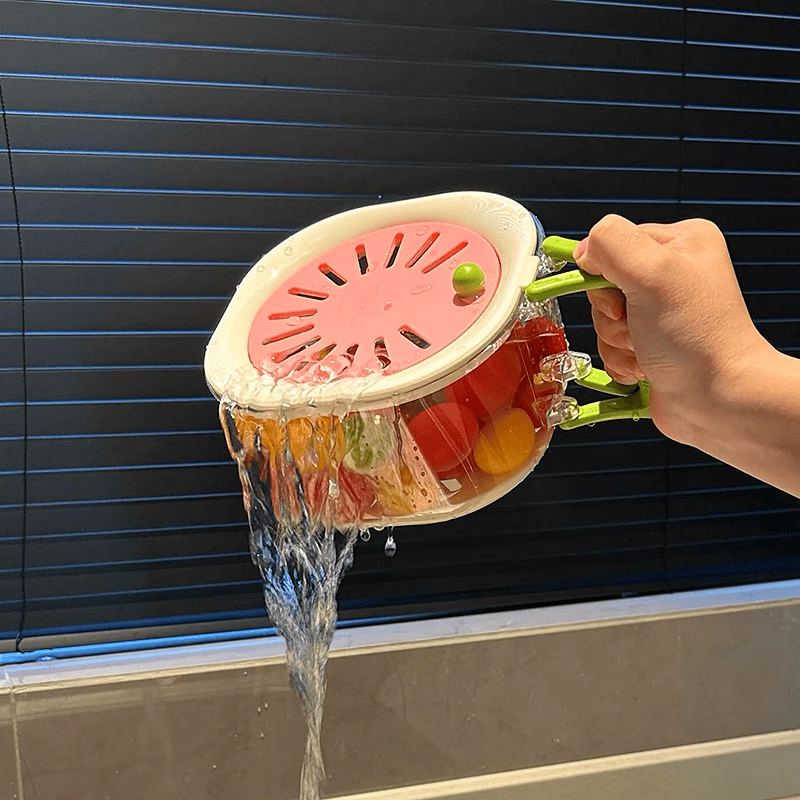 【厨房好物】多巴胺沥水篮洗水果双层多功能食品级果篮洗菜篮新款