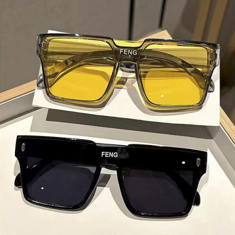 INS风墨镜男潮酷一体式2024新款太阳眼镜女网红防紫外线强光开车