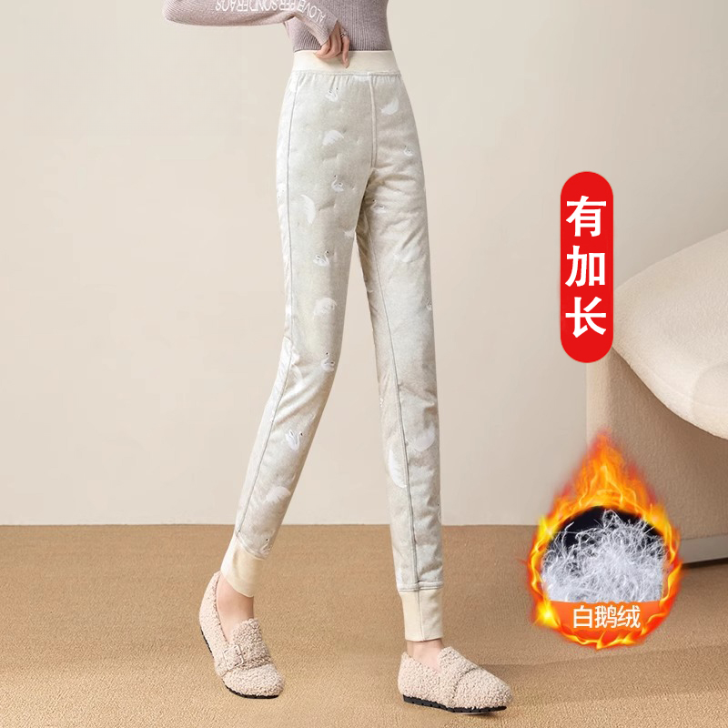 内穿鹅绒羽绒裤女冬季内胆加长2025新款零下40度极寒东北轻薄棉裤