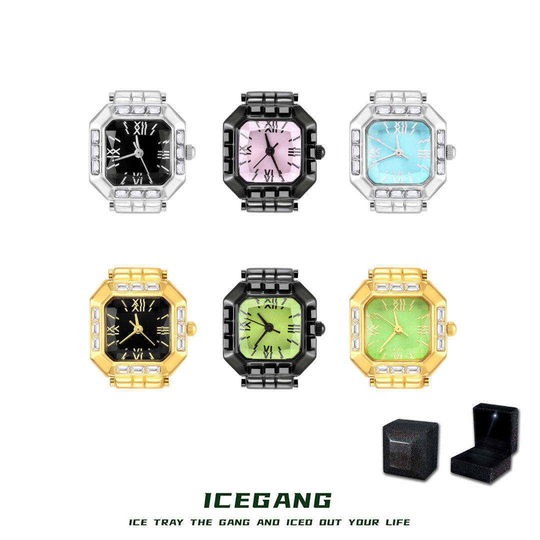 ICEGANG罗马戒指手表男女复古轻奢hiphop个性老钱风首饰潮流个性