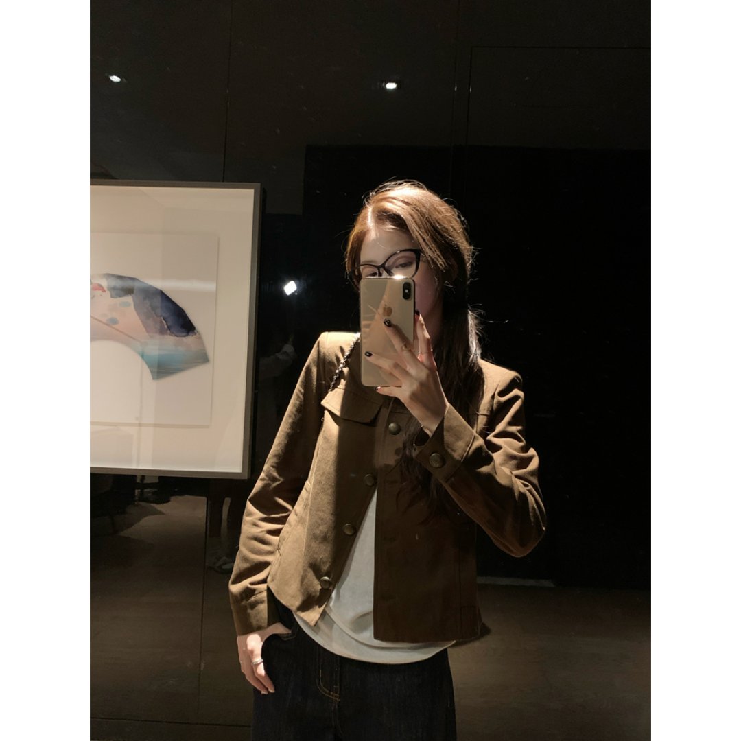 秋季新款韩系翻领夹克休闲外套女60506女装