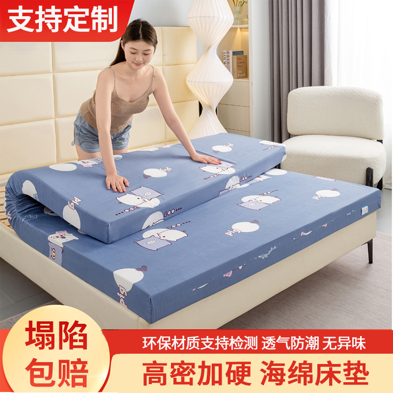高密度加厚加硬海绵床垫家用双人学生宿舍1.5米榻榻米定制海绵垫