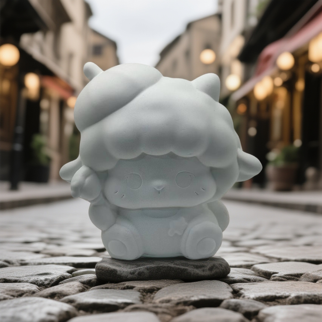 爆款可爱小羊画家美羊羊立体香薰石膏娃娃手工DIY涂色玩具025拼豆