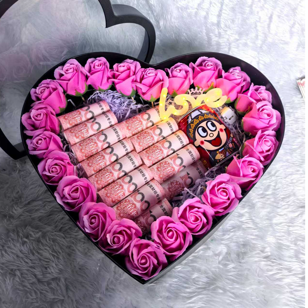 爱心礼盒装礼物礼品礼盒生日情人节送女友闺蜜手工diy创意礼物