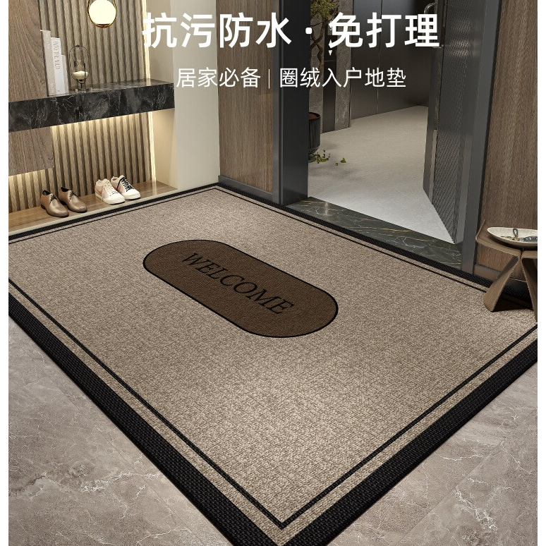 入户门地垫简约高级感轻奢风四防面料可擦免洗防滑耐脏门口地垫