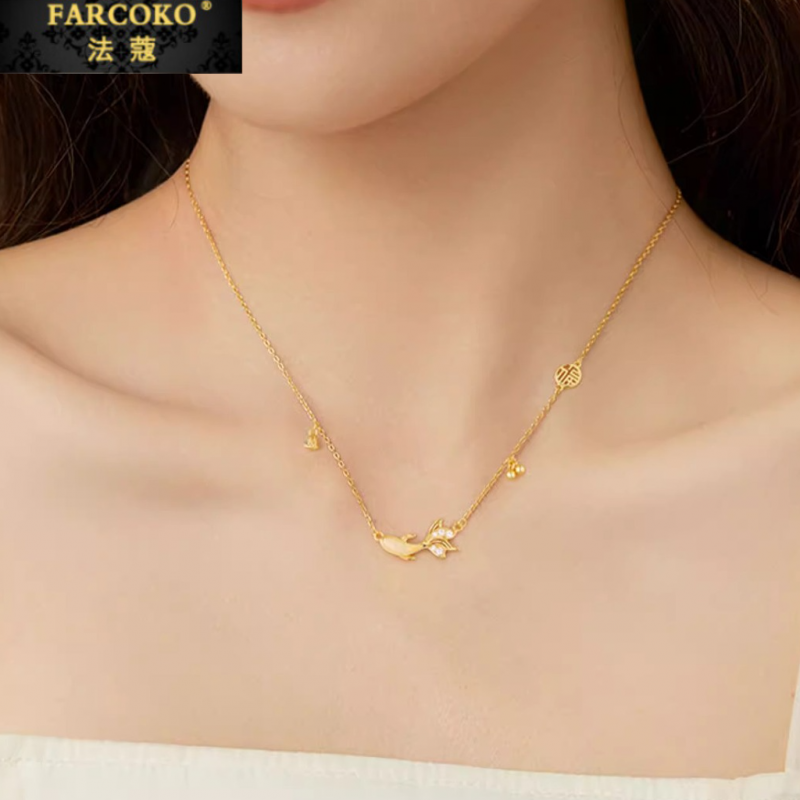 FARCOKO/法蔻 吊坠925银 锦鲤项链轻奢百搭高级感七夕礼物送女友