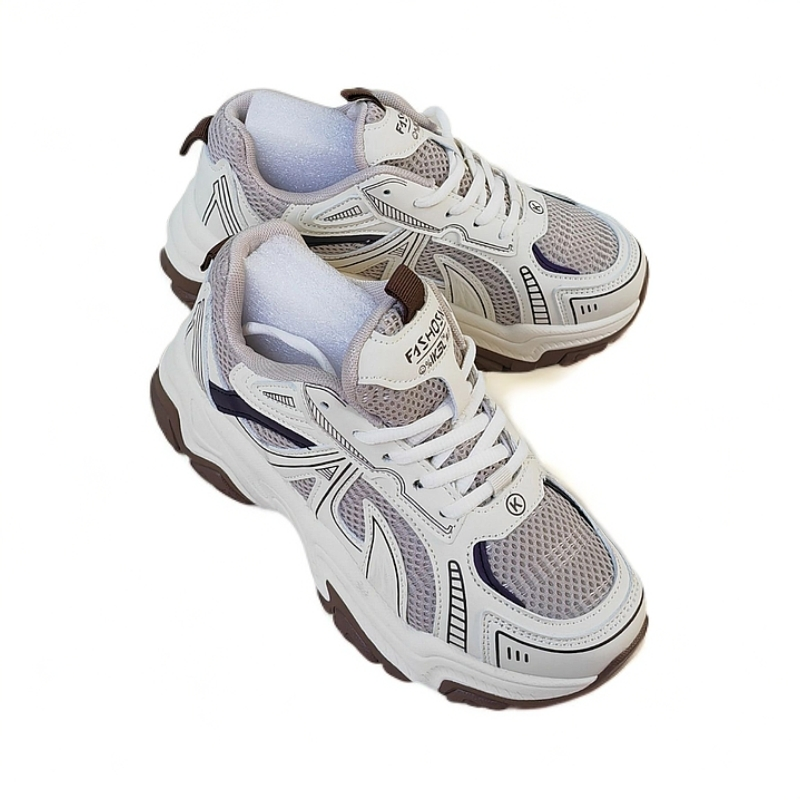 女士单鞋老爹鞋轻便网面跑步休闲鞋时尚百搭透气复古春季厚底潮流